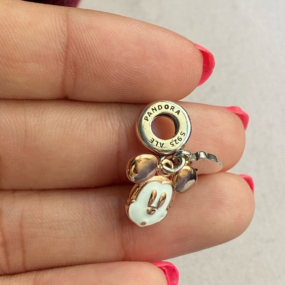 Disney x Pandora Mickey Mouse Double Dangle Charm - Picture 2 of 3